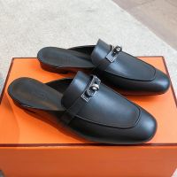 Hermes Oz Mules Women Calfskin In Black