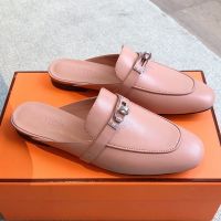 Hermes Oz Mules Women Calfskin In Pink