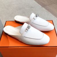 Hermes Oz Mules Women Calfskin In White