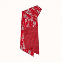 Hermes Passementerie Maxi-twilly Cut In Red