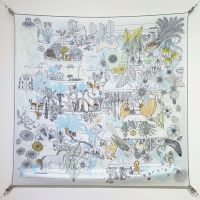 Hermes Precious Paradise Scarf 90 In White