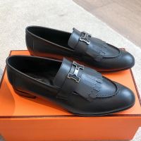 Hermes Royal Loafers Women Calfskin In All Black