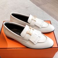 Hermes Royal Loafers Women Calfskin In Beige