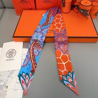 Hermes The Three Graces Twilly In Blue/Orange