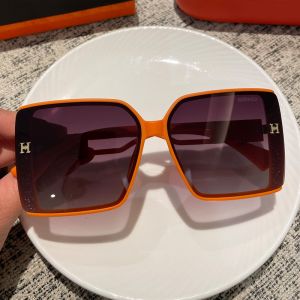 Hermes 6103 Square Sunglasses In Orange