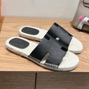 Hermes Antigua Espadrilles Men Epsom Calfskin In Black