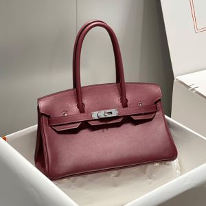 Hermes Birkin 29 Shoulder Bag Swift Leather Gold/Palladium Hardware Red