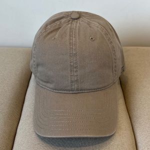 Hermes Cut-Out H Metal Baseball Cap Cotton In Khaki