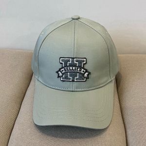 Hermes Davis H Sellier Baseball Cap Cotton In Grey