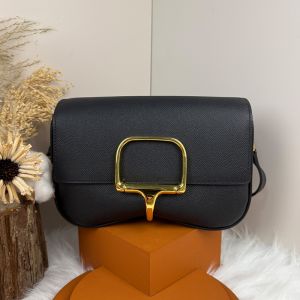 Hermes Della Cavalleria Bag Epsom Leather Palladium Hardware In Black