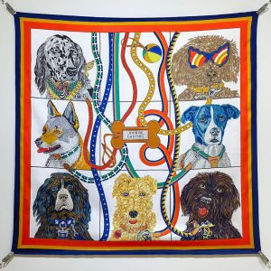 Hermes Jour De Casting Scarf 90 In Navy Blue