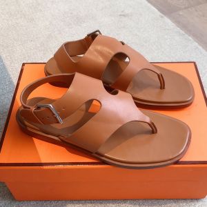Hermes Karen Sandals Women Calfskin In Brown