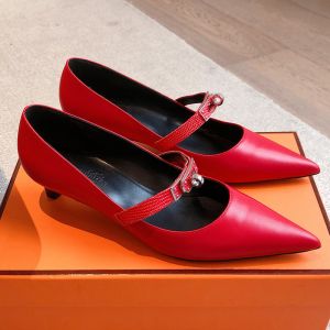 Hermes Kiara 40 Pumps Women Calfskin In Red