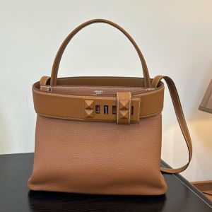 Hermes Medor 27 Bag Togo and Swift Leather Brown