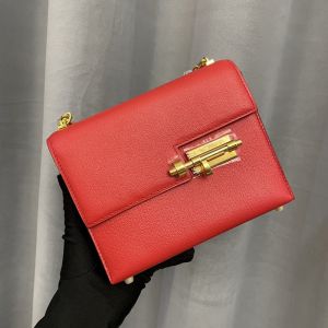 Hermes Mini Verrou Chaine Bag Chevre Mysore In Red