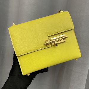 Hermes Mini Verrou Chaine Bag Chevre Mysore In Yellow