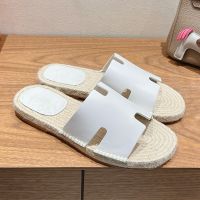 Hermes Antigua Espadrilles Men Calfskin In White