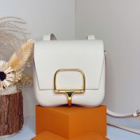Hermes Della Cavalleria Mini Bag Epsom Leather Gold/Palladium Hardware In White