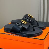 Hermes Joyce Slides Women Calfskin Black