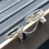 Hermes Kelly Cadenas Double Ring In Silver