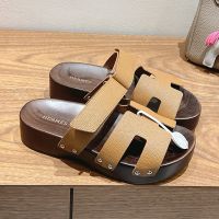 Hermes Kos Clog Unisex Epsom Calfskin In Brown