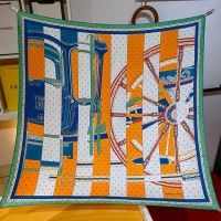 Hermes La Berline Bayadere Scarf 90 In Orange