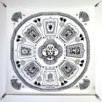 Hermes Poste Et Cavalerie Scarf 90 In White